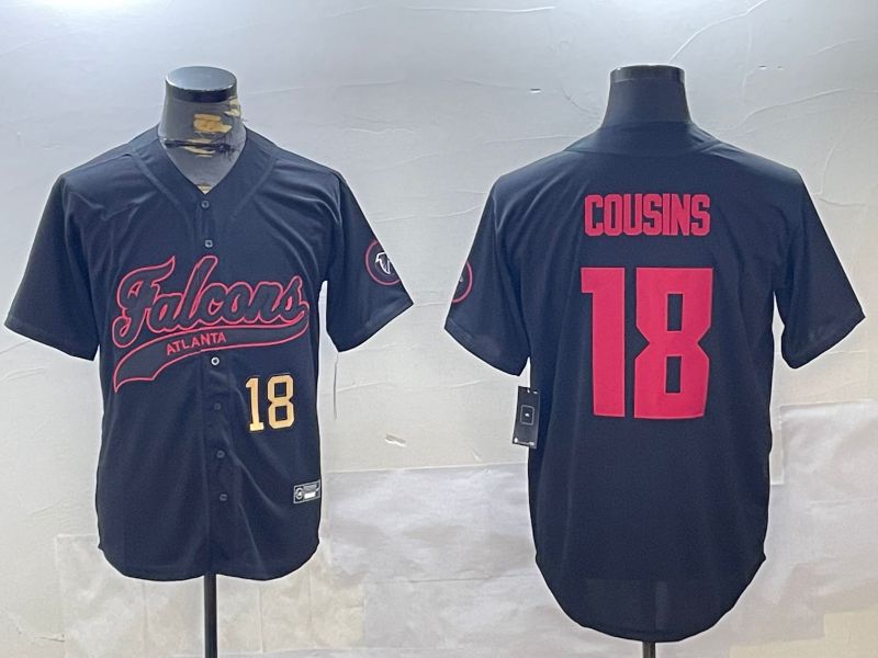Men Atlanta Falcons #18 Cousins Black Joint Name 2024 Nike Limited NFL Jersey style 2->atlanta falcons->NFL Jersey